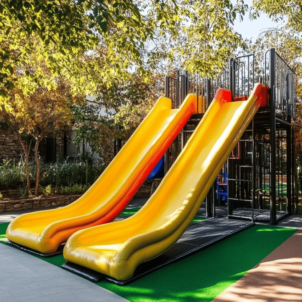 Un área de juegos infantil es un espacio donde los niños pueden jugar de forma segura. Aquí, ellos desarrollan habilidades importantes. El juego es clave para su crecimiento. Les ayuda a ser creativos y a socializar.