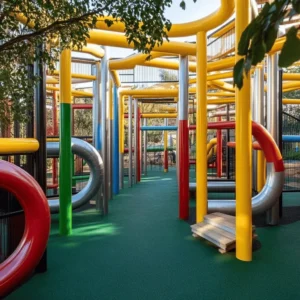 Los parques de tubos son lugares mágicos. Aquí, los niños pueden correr, escalar y explorar. Estos parques son como laberintos llenos de sorpresas. Los tubos son suaves y seguros, perfectos para jugar sin miedo.