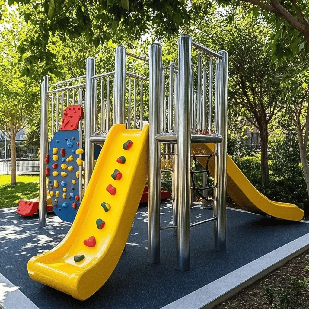 La nanotecnología juega un papel clave en el diseño de parques infantiles y mobiliario urbano. ¿Sabías que esta tecnología puede mejorar la seguridad de los materiales que usamos? Por ejemplo, los recubrimientos nanoestructurados en el acero inoxidable aumentan su resistencia a la corrosión. Esto es crucial para un parque de aventura modular. Sus estructuras deben durar mucho tiempo y resistir el desgaste.