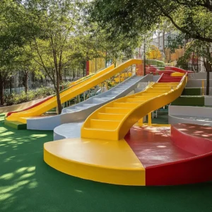 La seguridad es clave en un parque infantil. Debemos asegurarnos de que el área de juego esté bien diseñada. Los equipos deben ser fuertes y estar hechos de materiales seguros. Deben cumplir con normas de seguridad. Así, los niños pueden jugar sin miedo a caídas o accidentes.
