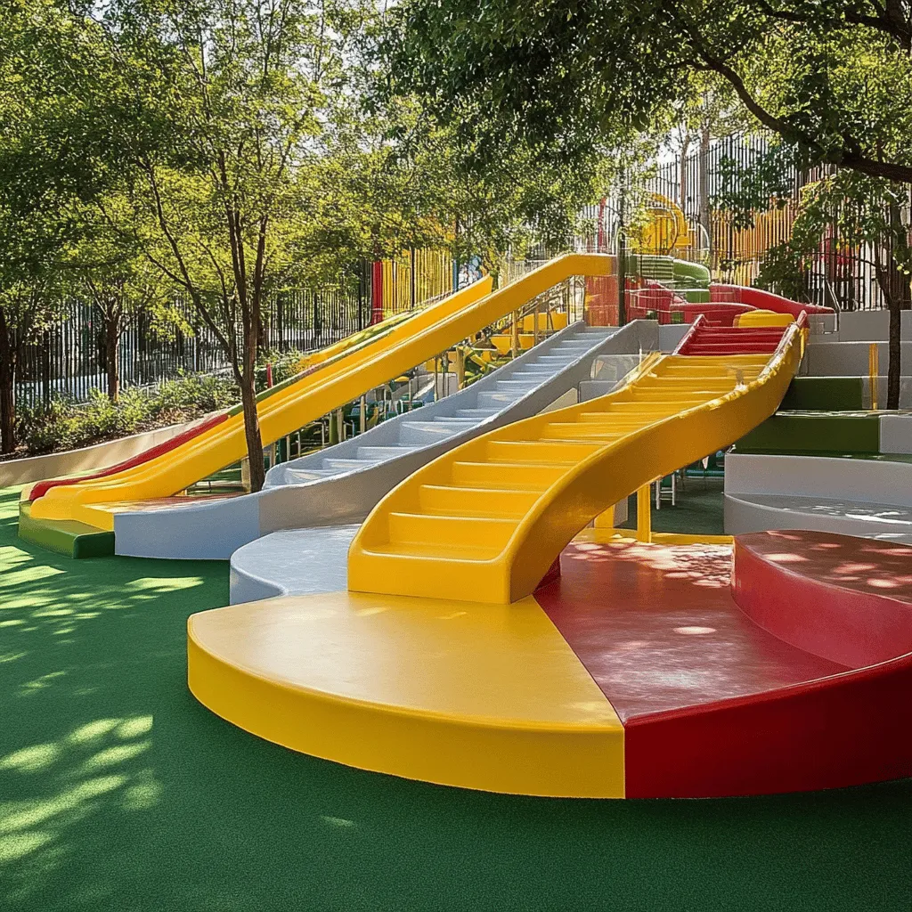 La seguridad es clave en un parque infantil. Debemos asegurarnos de que el área de juego esté bien diseñada. Los equipos deben ser fuertes y estar hechos de materiales seguros. Deben cumplir con normas de seguridad. Así, los niños pueden jugar sin miedo a caídas o accidentes.
