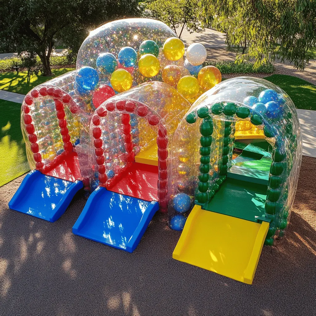 Los parques de bolas son espacios llenos de colores y risas. Estos lugares ofrecen diversión y aprendizaje para los niños. Un parque de bolas infantil es un área de juego llena de bolas de plástico. Los niños pueden saltar, rodar y explorar. Estos parques son ideales para niños de 1 a 8 años. Aquí, los pequeños pueden hacer amigos y aprender a compartir.