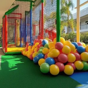 Los parques infantiles de bolas son lugares mágicos. Son áreas llenas de bolas de colores. Aquí, los niños pueden saltar, jugar y explorar. Este tipo de parque es ideal para niños de 1 a 6 años.