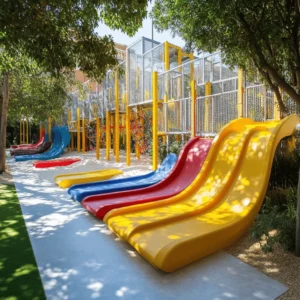 Los parques infantiles son lugares mágicos. Aquí, los niños pueden correr, jugar y hacer amigos. El juego al aire libre es muy importante para su desarrollo. Los niños que juegan afuera son más activos y felices. Además, pueden aprender a trabajar en equipo y a resolver problemas.