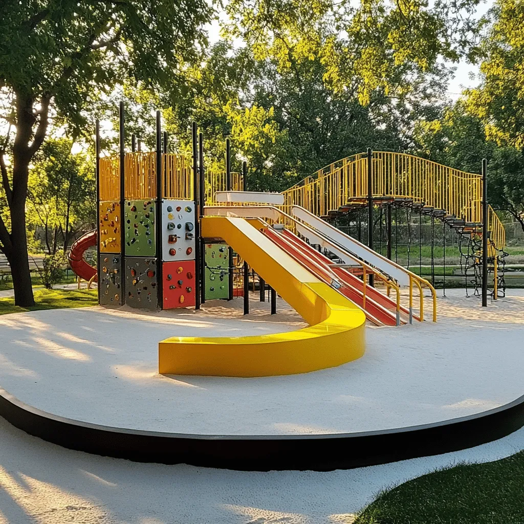 La seguridad en los parques infantiles es clave. Debemos evaluar cada rincón antes de dejar que los niños jueguen. Primero, revisamos el equipamiento. Los columpios, toboganes y estructuras deben estar en buen estado. Asegúrate de que no haya partes afiladas o rotas. También es importante observar el suelo. Debe ser suave para evitar caídas. Materiales como goma o arena son ideales.