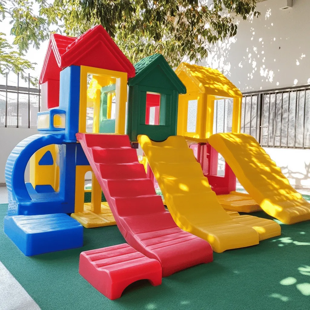 Las zonas infantiles de juegos son espacios donde los niños pueden jugar y explorar. Estas áreas están llenas de juegos, estructuras y lugares para socializar. El juego es vital para el desarrollo de los niños. Les ayuda a aprender habilidades sociales y físicas.