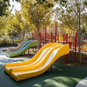 Los parques son lugares donde los niños pueden jugar y aprender. En estos espacios, los niños hacen amigos y desarrollan habilidades. Jugar en el parque les ayuda a ser más fuertes y felices. Además, el aire fresco mejora su salud mental y física.
