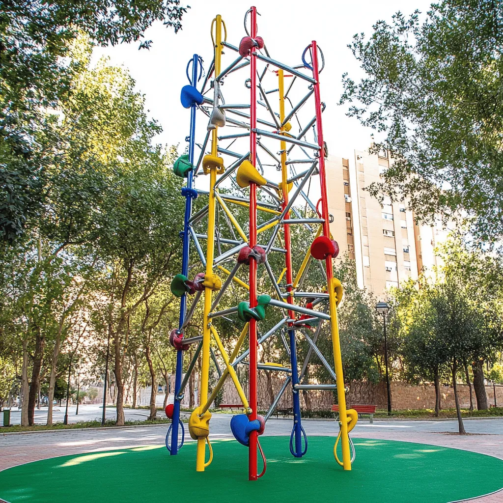 El Parque Araña es un lugar lleno de diversión. Aquí, las familias pueden disfrutar de muchas atracciones. Una de las más emocionantes es la estructura de escalada tipo araña. Este equipo está hecho de acero fuerte y redes de polipropileno. Los niños pueden escalar, jugar y hacer nuevos amigos. Además, la estructura tiene un diseño colorido que llama la atención.
