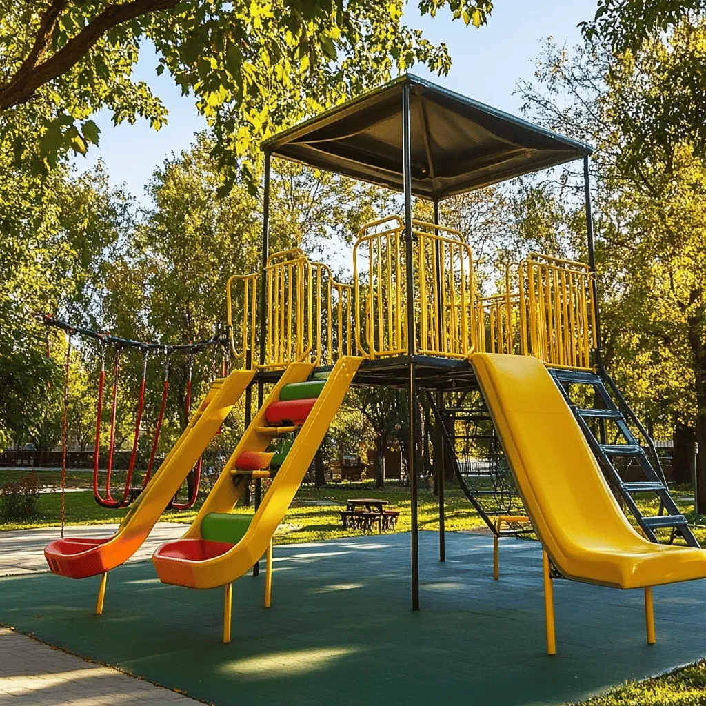 La seguridad es clave en los parques con columpios. Siempre debemos asegurarnos de que los niños jueguen de manera segura. Las normativas de seguridad son esenciales para proteger a los más pequeños. Estas normas aseguran que los columpios sean seguros y que las áreas de juego tengan un diseño adecuado.