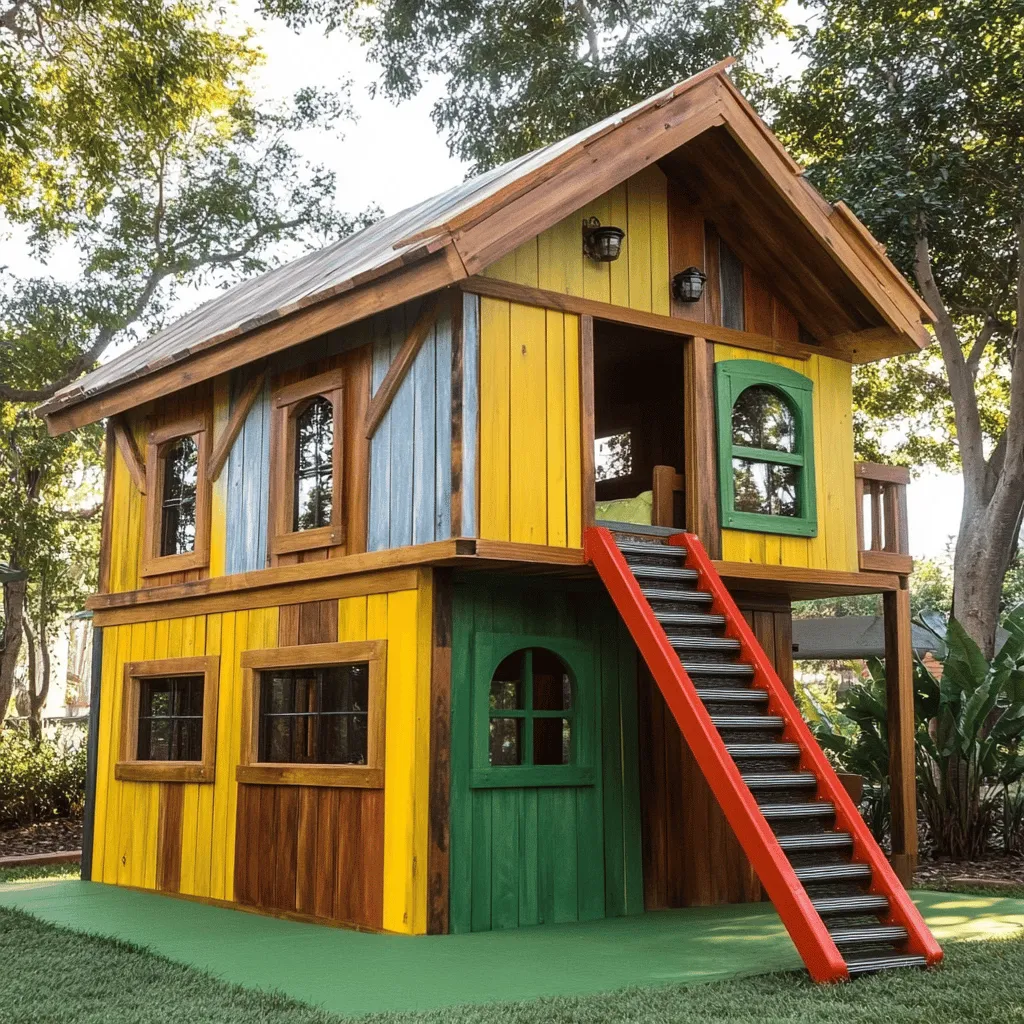 Una casa de juego exterior es un espacio divertido donde los niños pueden jugar al aire libre. Estas casas son grandes y coloridas, ideales para la imaginación. Sus diseños invitan a los niños a explorar, crear y socializar con amigos.